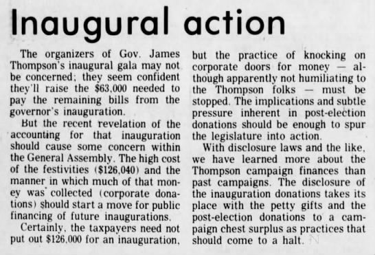 Inaugural action
